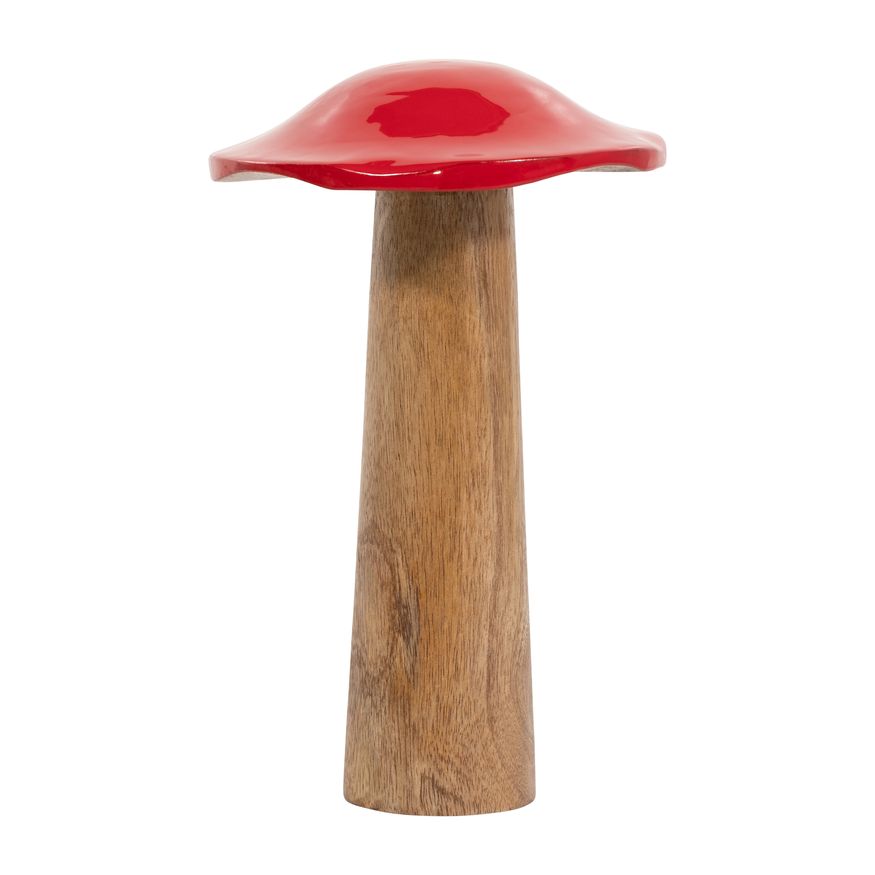 Sagebrook 6" Wood Toadstool Mushroom