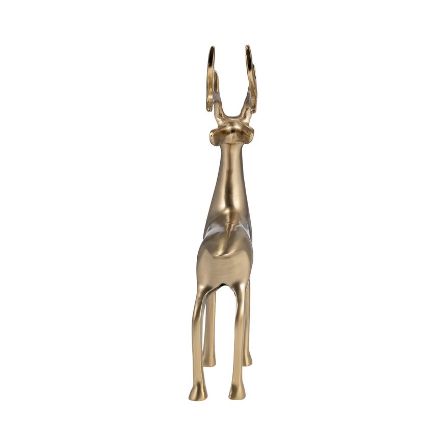 Sagebrook 14" Metal Standing Reindeer - Gold