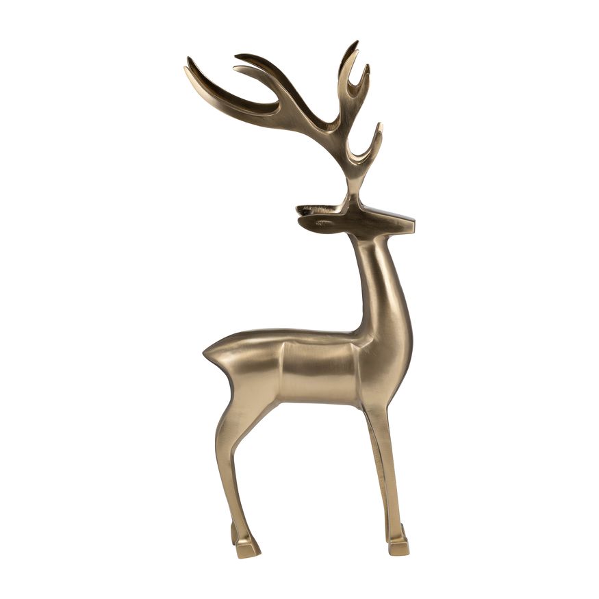 Sagebrook 18" Metal Standing Reindeer - Gold