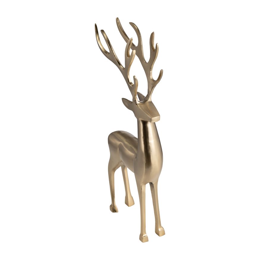 Sagebrook 18" Metal Standing Reindeer - Gold