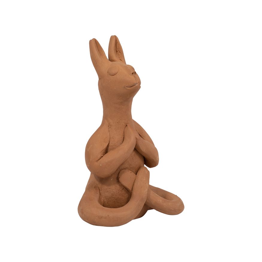 Sagebrook 7" Terracotta Namaste Yoga Bunny - Natural