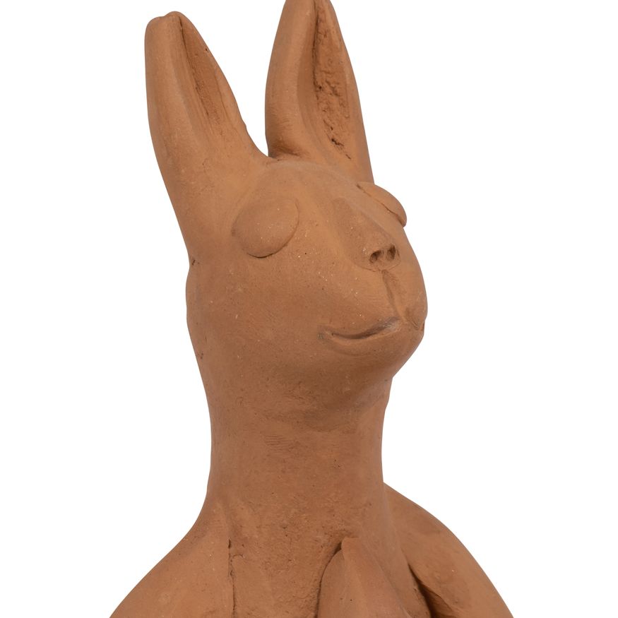 Sagebrook 7" Terracotta Namaste Yoga Bunny - Natural