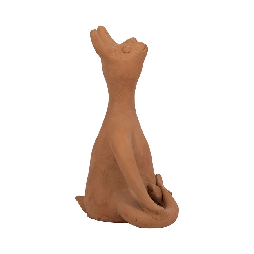 Sagebrook 9" Terracotta Om Yoga Bunny - Natural