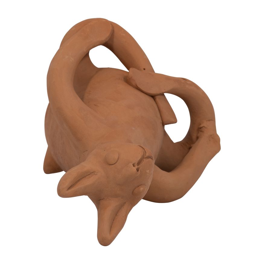 Sagebrook 9" Terracotta Om Yoga Bunny - Natural