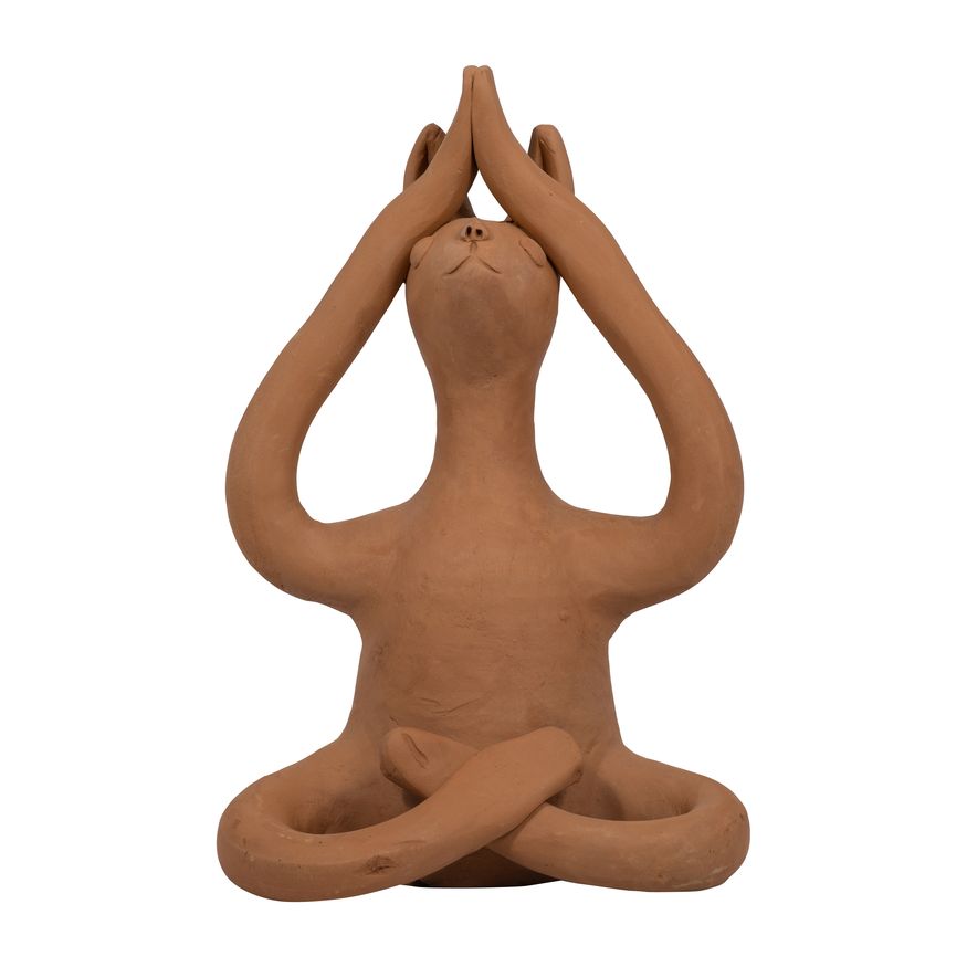 Sagebrook 7" Terracotta Namaste Yoga Bunny