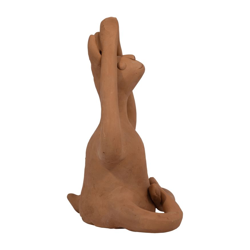 Sagebrook 10" Terracotta Salutation Yoga Bunny - Natural