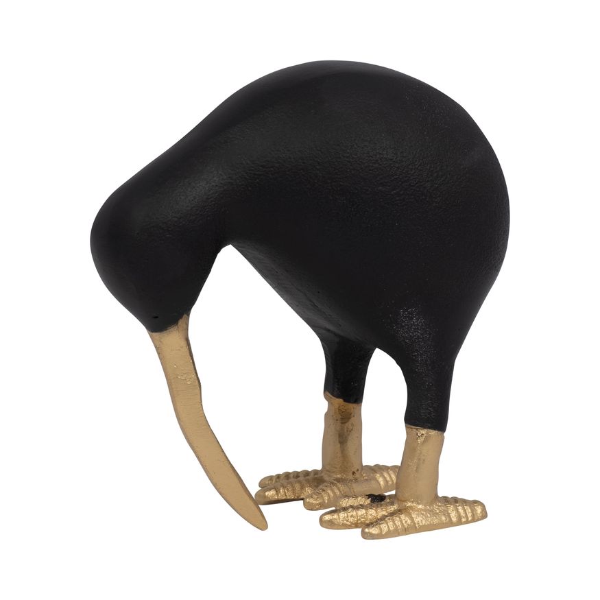 Sagebrook 6" Metal Kiwi Child - Black/Gold