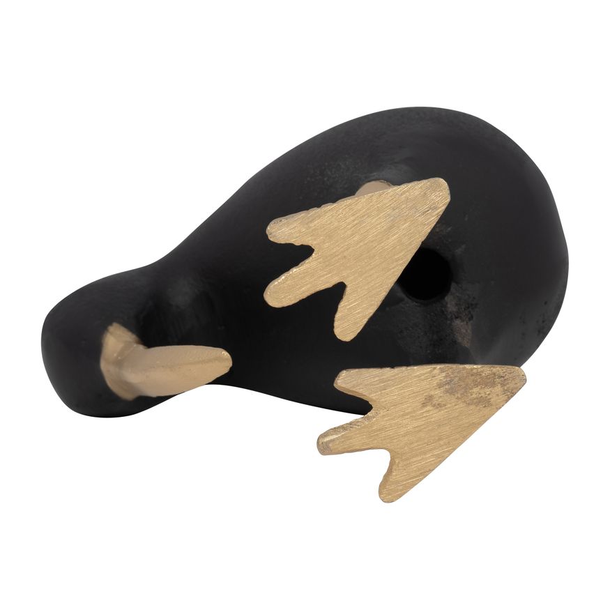 Sagebrook 6" Metal Kiwi Child - Black/Gold