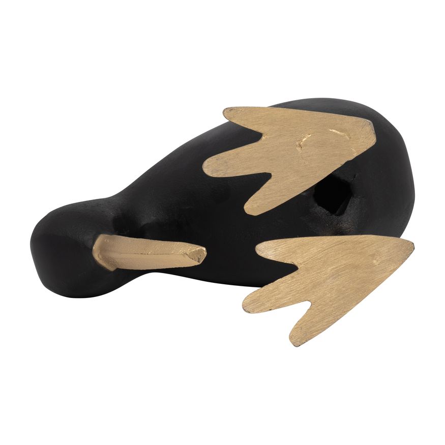 Sagebrook 9" Metal Kiwi Mom - Black/Gold