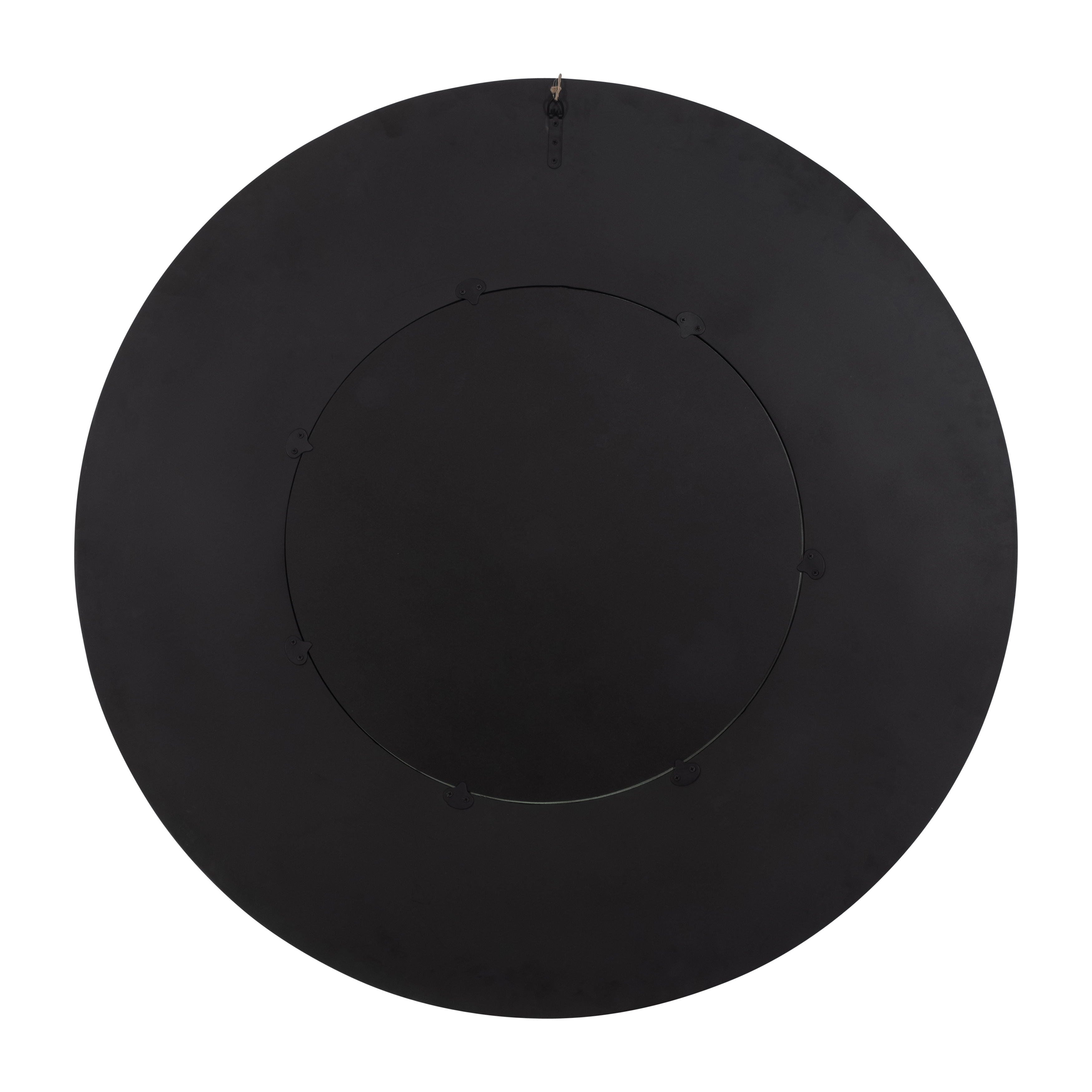 Sagebrook - 48" Round Noir Wall Mirror in Black