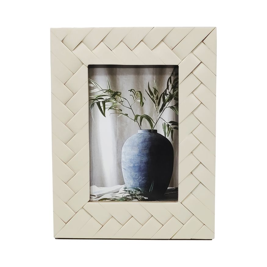 Sagebrook 4"x6" Resin Woven Photo Frame