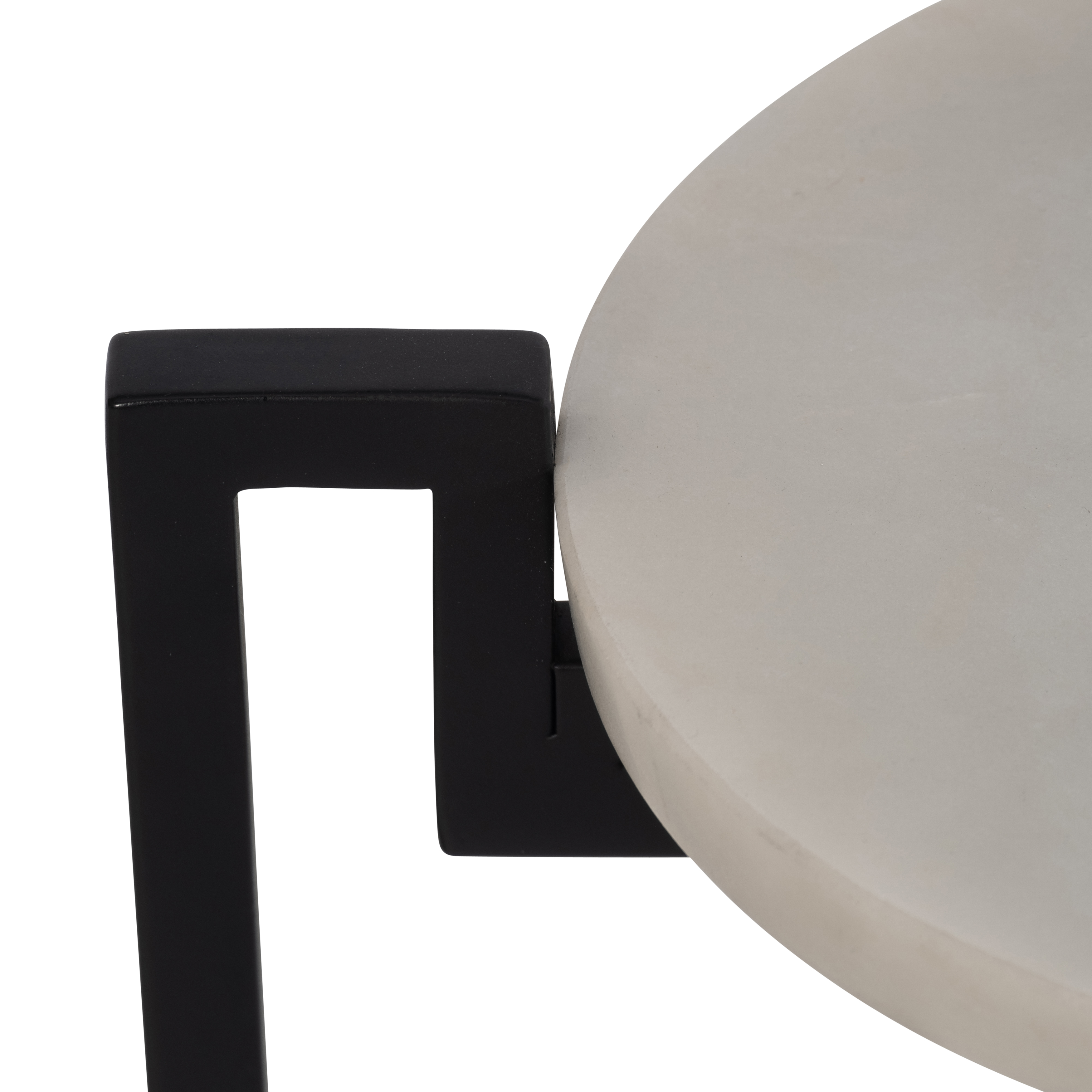 Sagebrook - 25" Marble Top Accent Table in Black