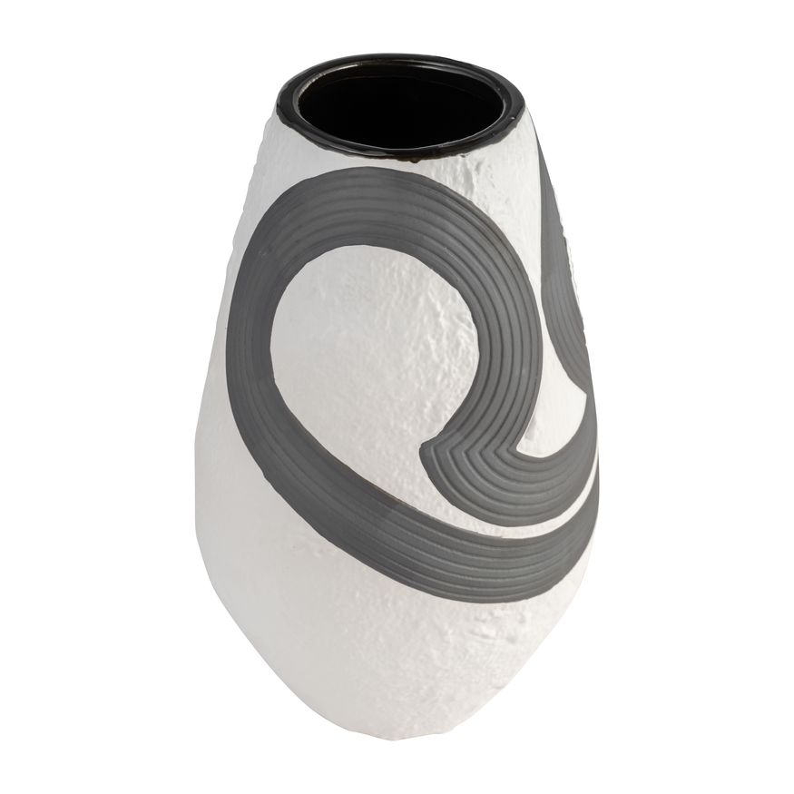 Sagebrook - 11" Stoneware Noir Vase in Black/White