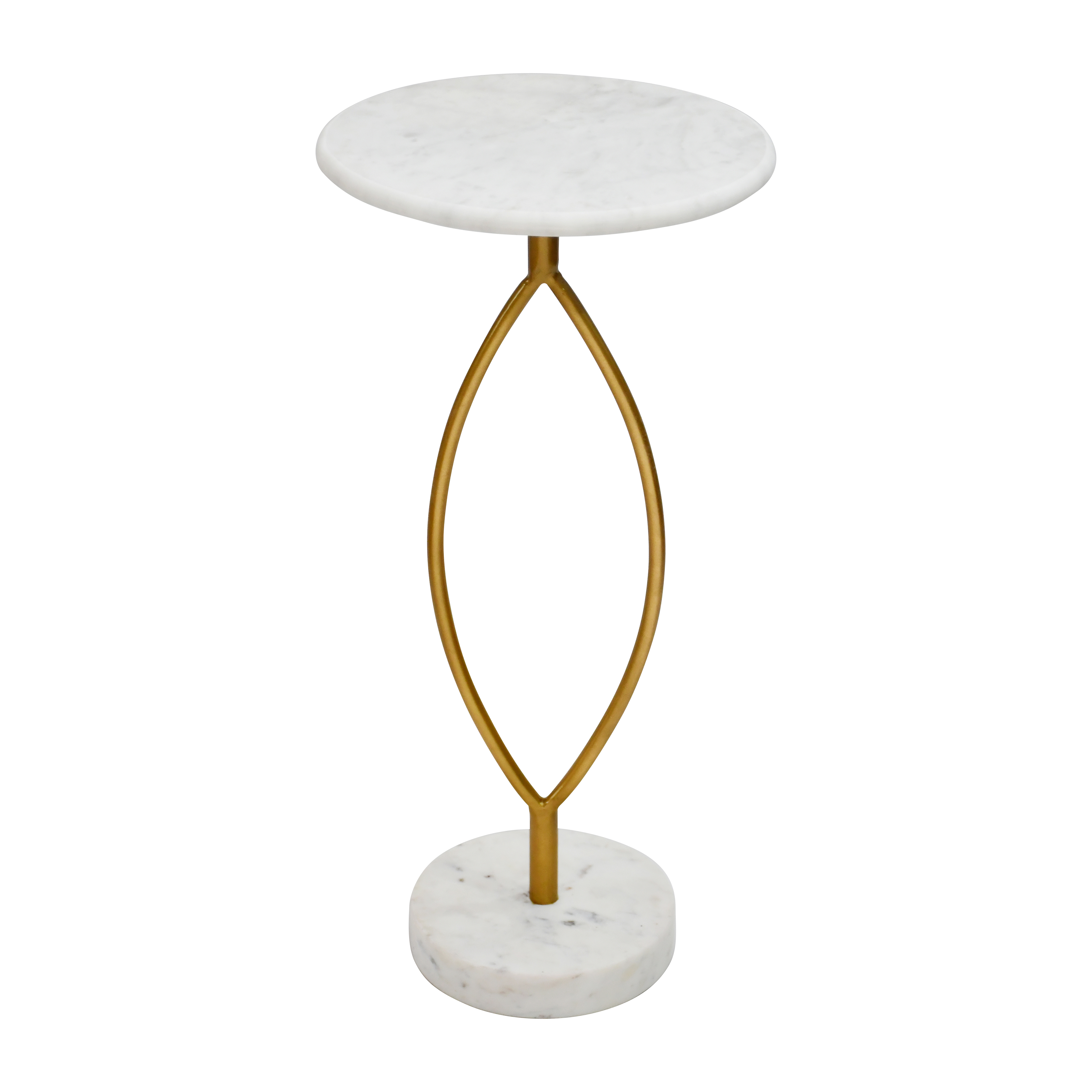 Sagebrook - 25" Metal Loophole Table Marble Base