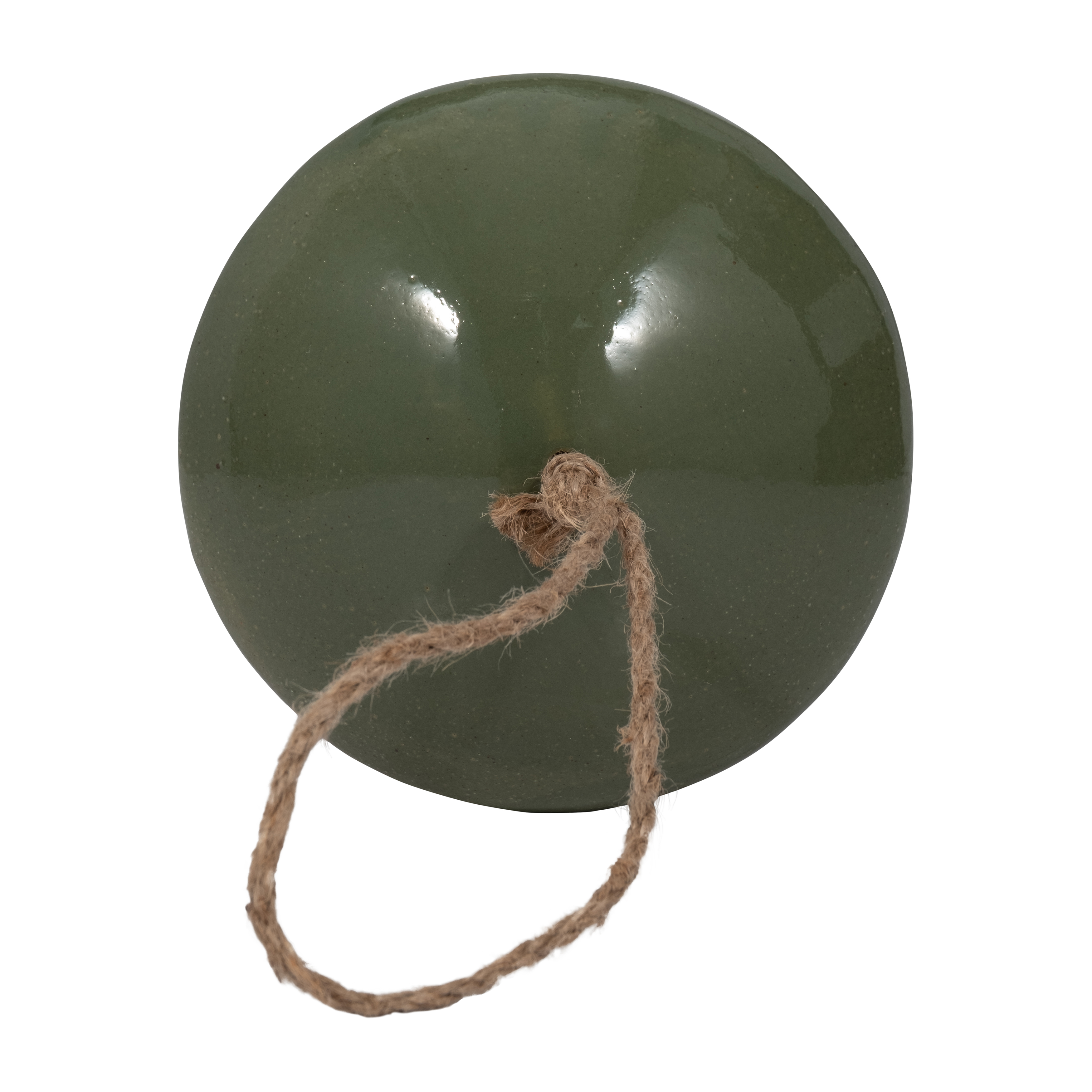 Sagebrook 6" Ceramic Round Bird Feeder - Green