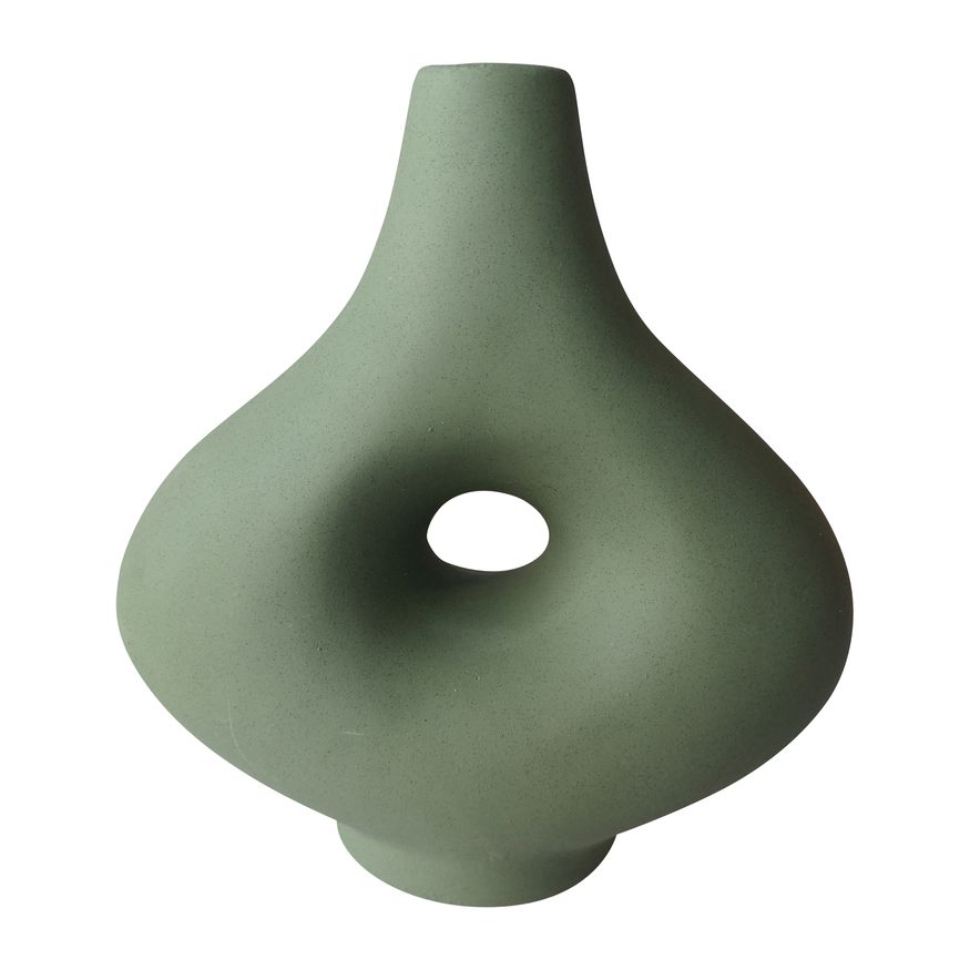 Sagebrook 7" Ceramic Short Open Cut-out Nomad Vase