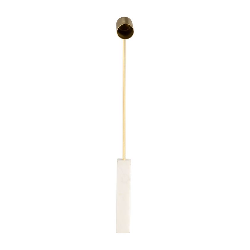 Sagebrook 12" Marble Round Candle Snuffer