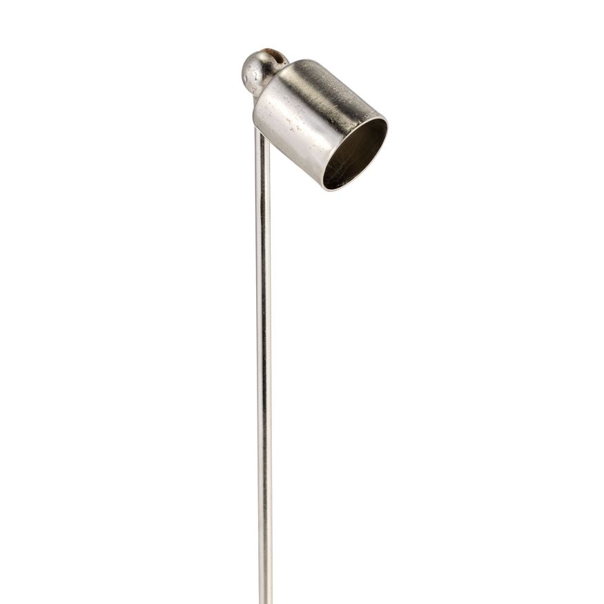 Sagebrook 12" Marble Round Candle Snuffer - Silver/Black