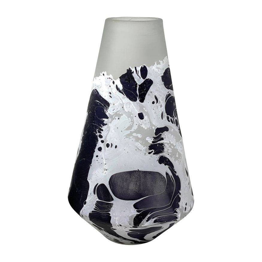 Sagebrook 11" Glass Fog Shadow Vase