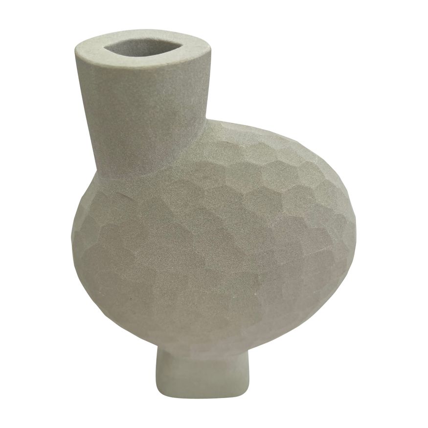 Sagebrook 11" Stone Hammered Vase - Natual