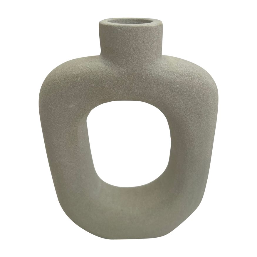 Sagebrook - 10" Stone Open Cut Votive Holder in Natural