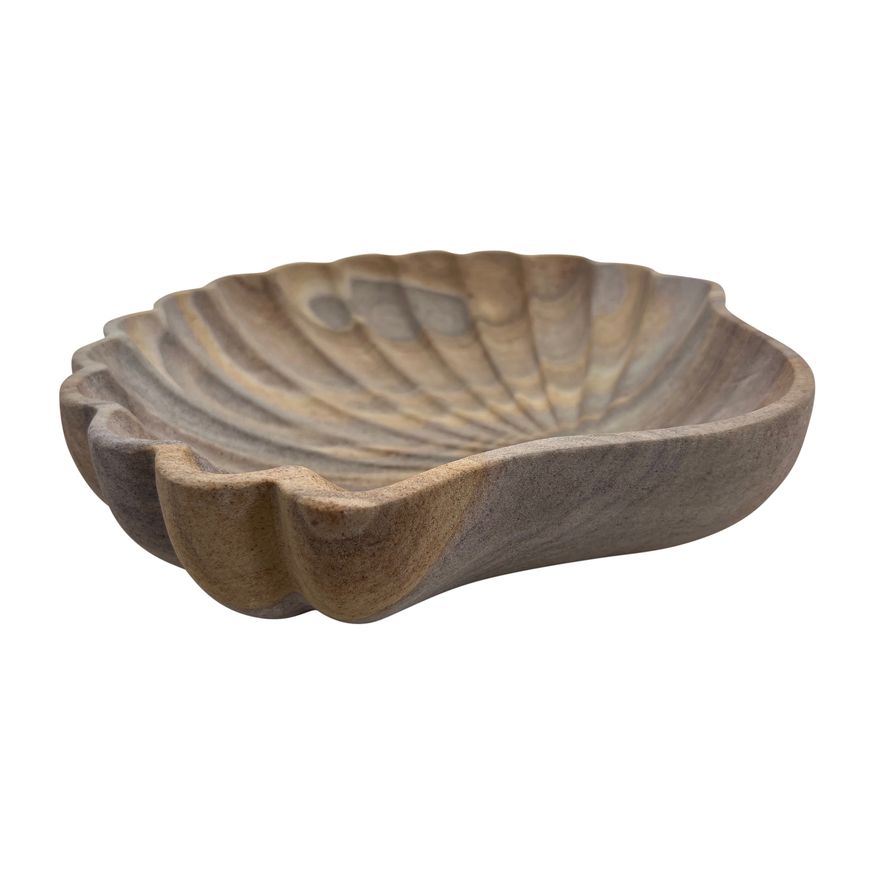 Sagebrook 12" Stone Shell Decorative Plate - Natural