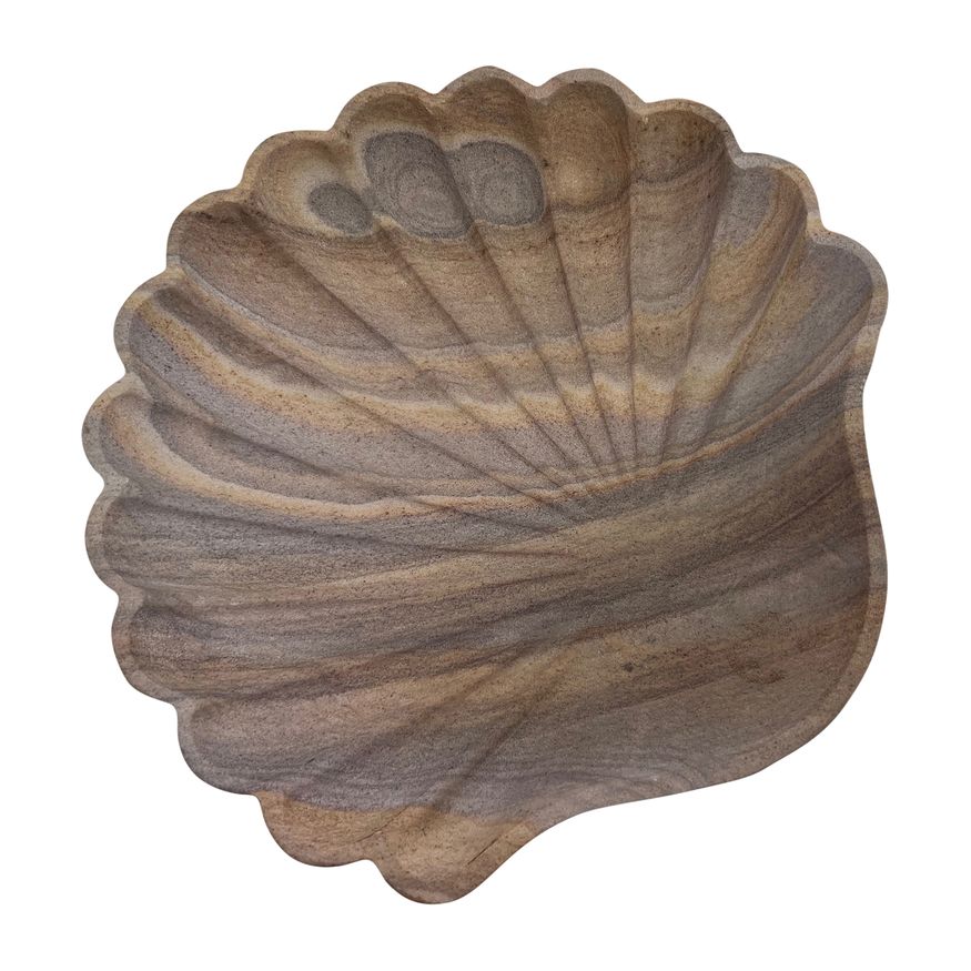 Sagebrook 12" Stone Shell Decorative Plate - Natural