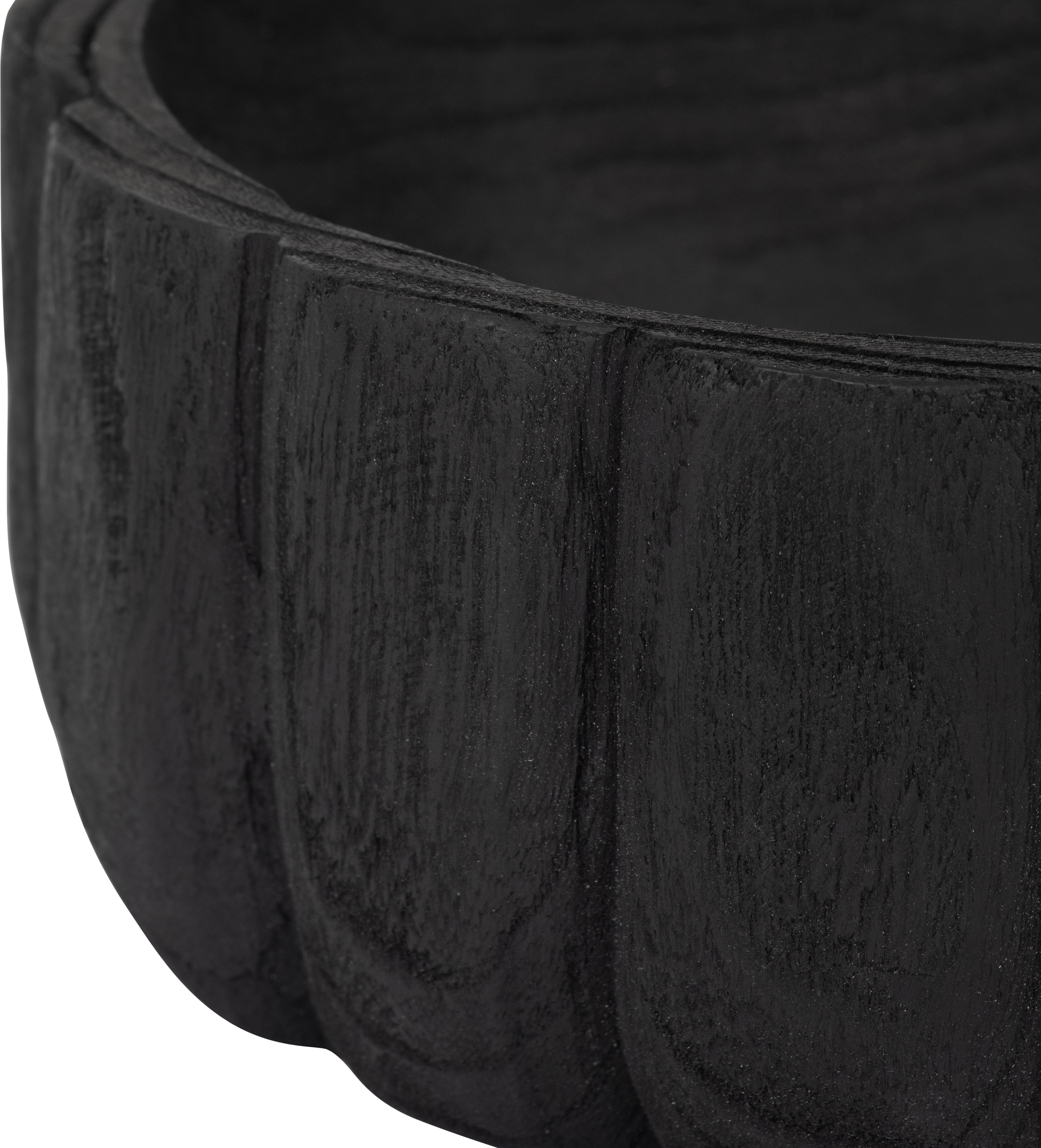 Sagebrook 9" Wood Scalloped Bowl - Black