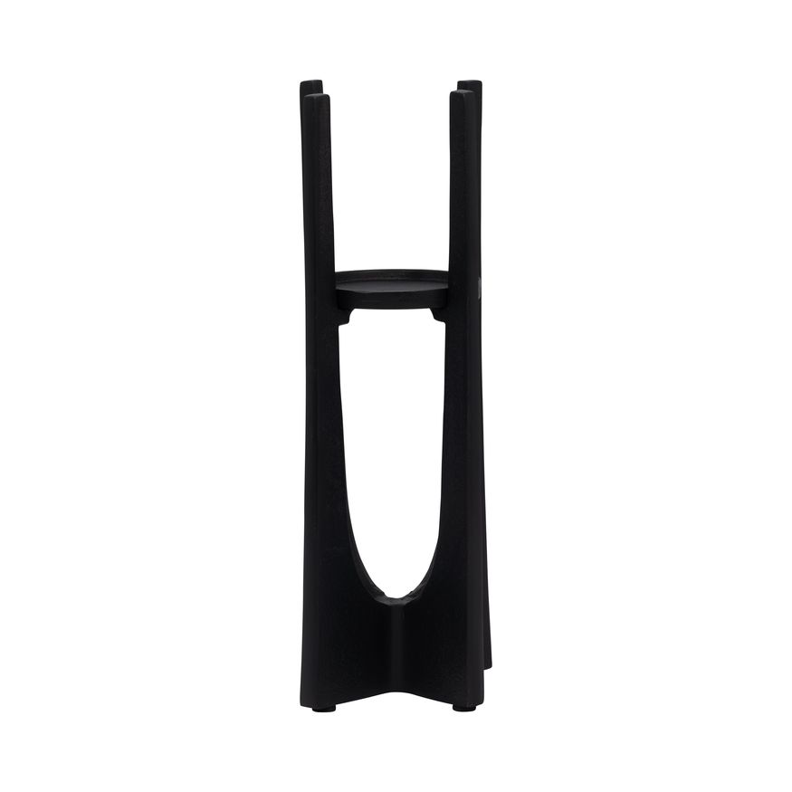 Sagebrook 12" Metal Pillar Candle Holder - Black