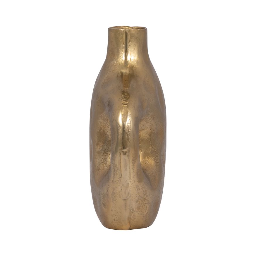 Sagebrook 11" Metal Hammerd Cut-out Vase - Gold