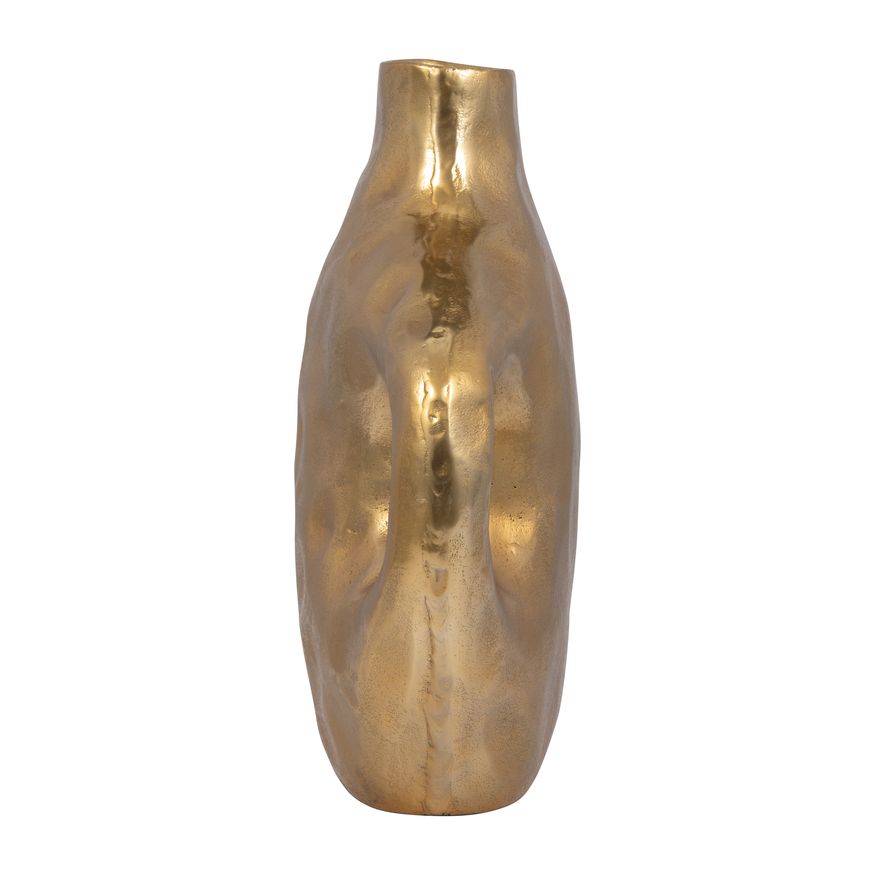 Sagebrook 14" Metal Hammerd Cut-out Vase - Gold