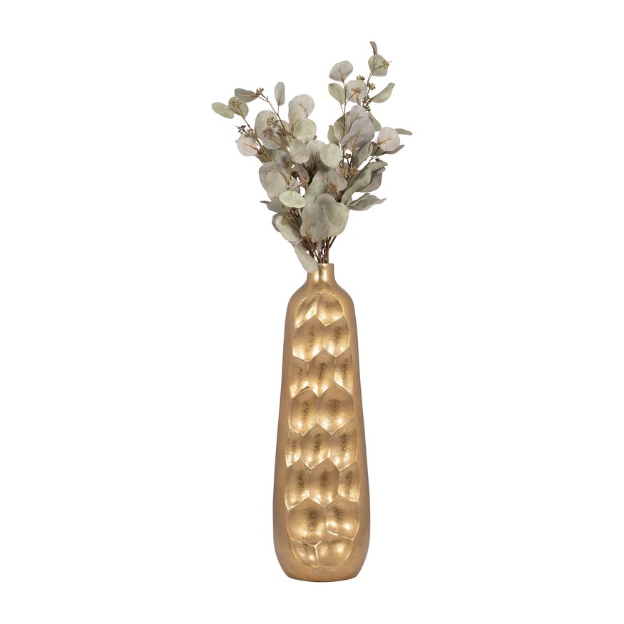 Sagebrook 23" Metal Cut-out Vase - Gold