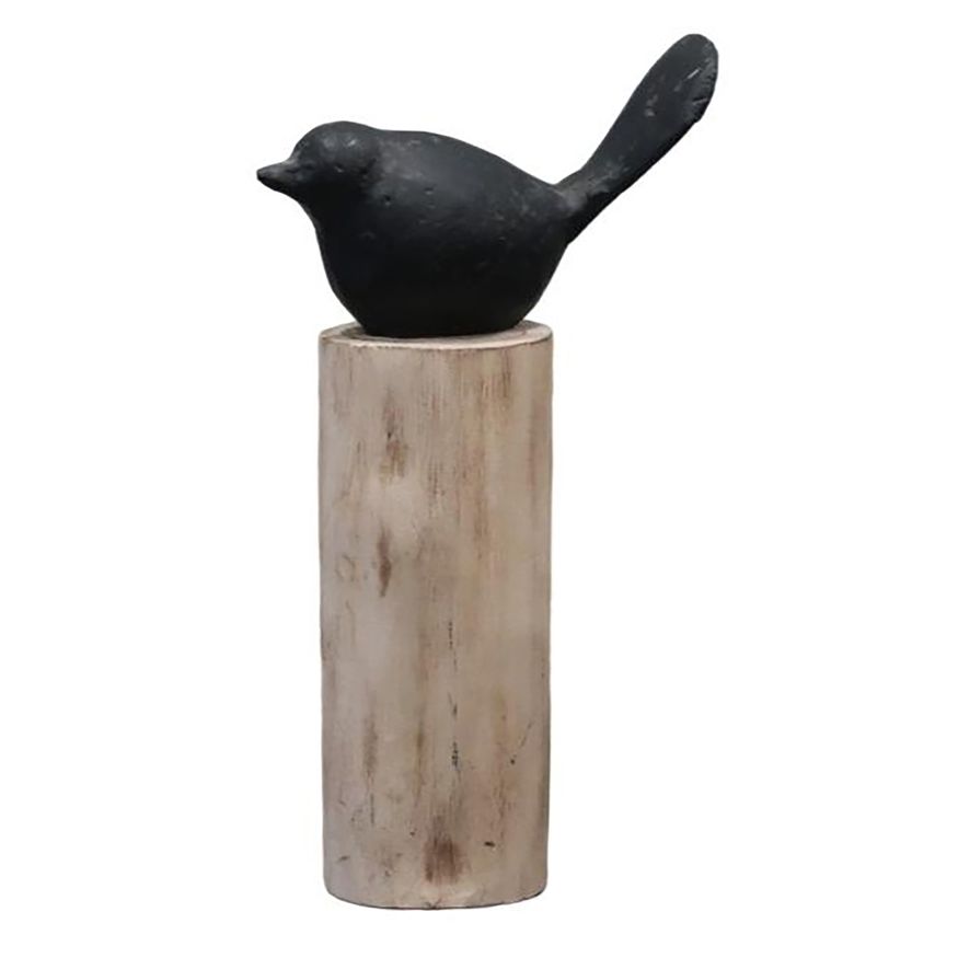 Sagebrook 9" Resin Bird Perched On Log