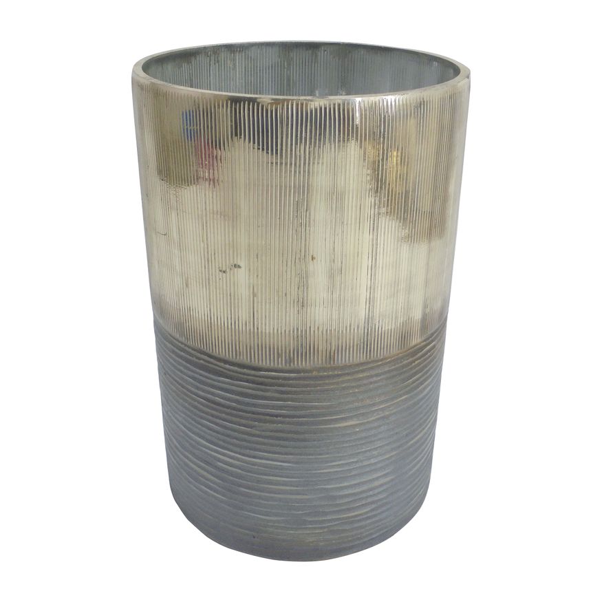 Sagebrook 13" Glass Metallic 2-tone Vase