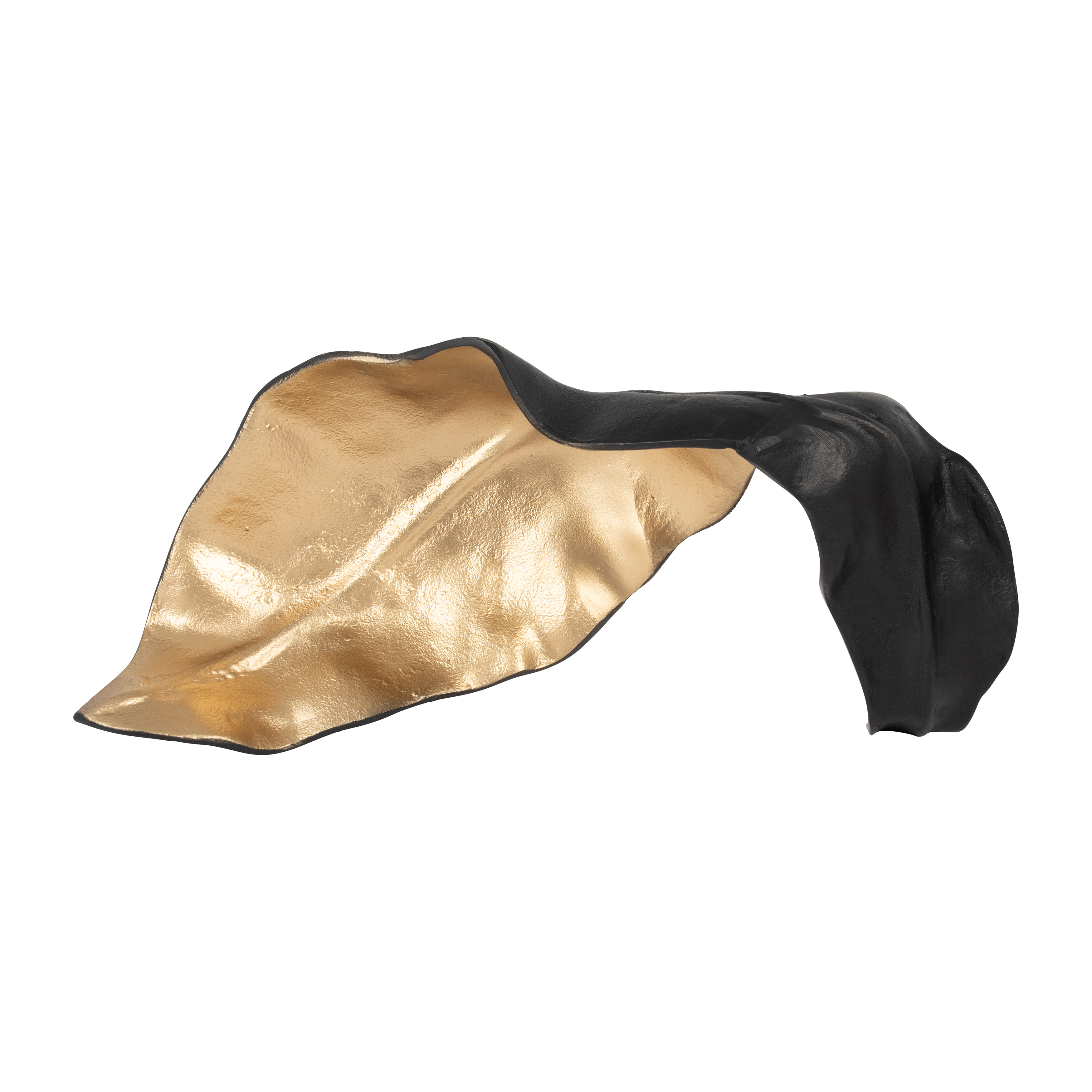 Sagebrook - 19" Metal Curled Leaf in Black/Gold