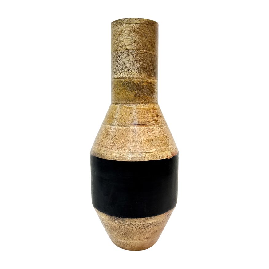 Sagebrook 11" Mango Wood 2-tone Vase