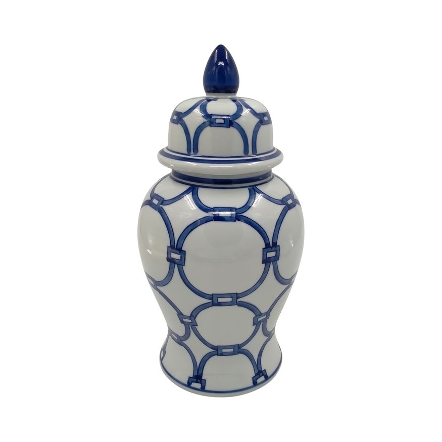 Sagebrook 18" Ceramic Links Temple Jar