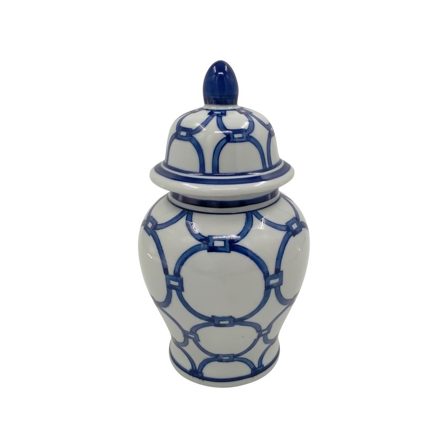 Sagebrook 18" Ceramic Links Temple Jar