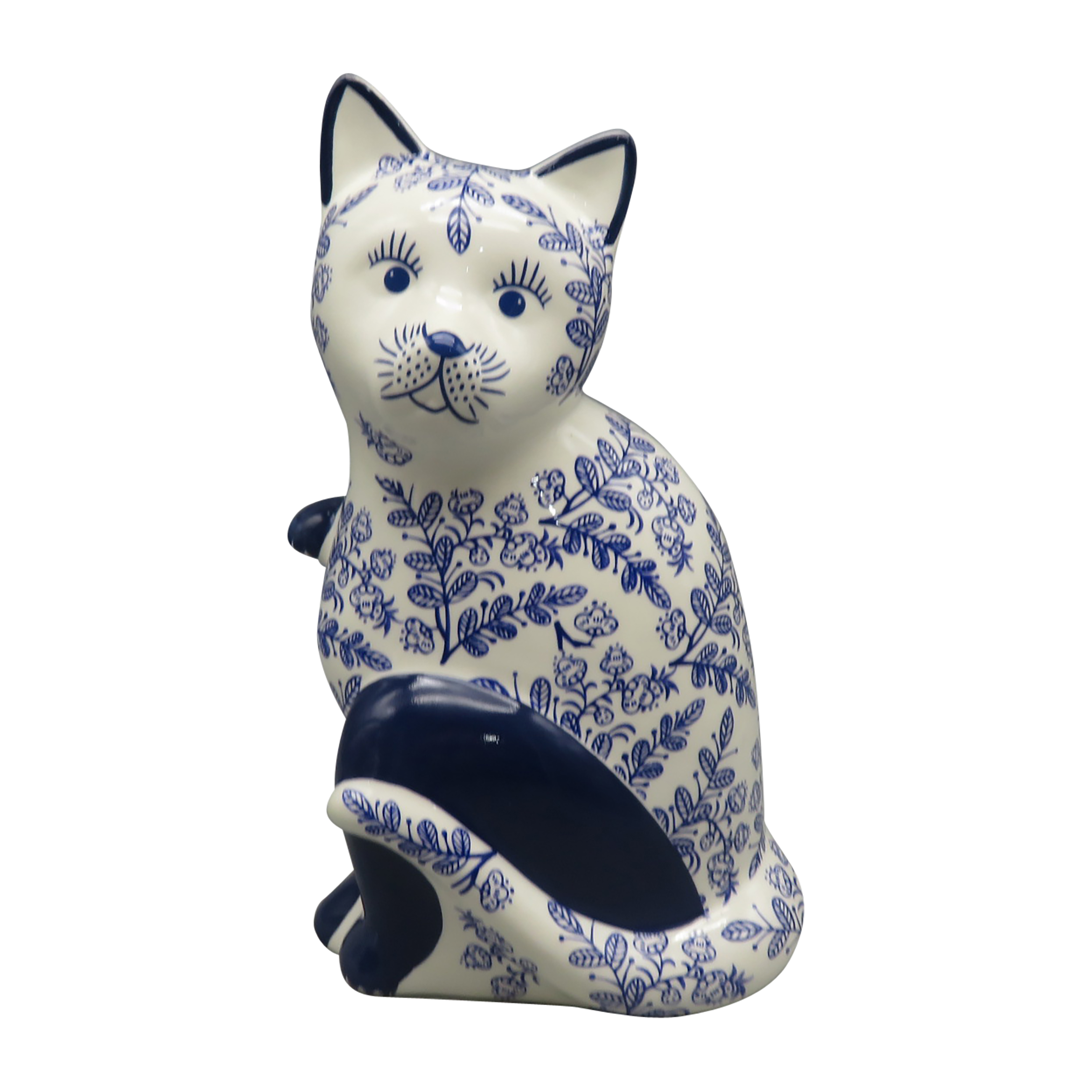 Sagebrook 8" Ceramic Sitting Chinoiserie Cat