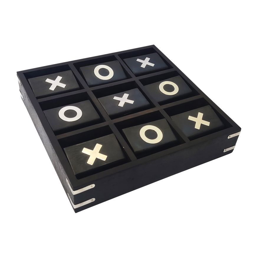 Sagebrook 10"x10" Wood Revolving Tic-Tac-Toe