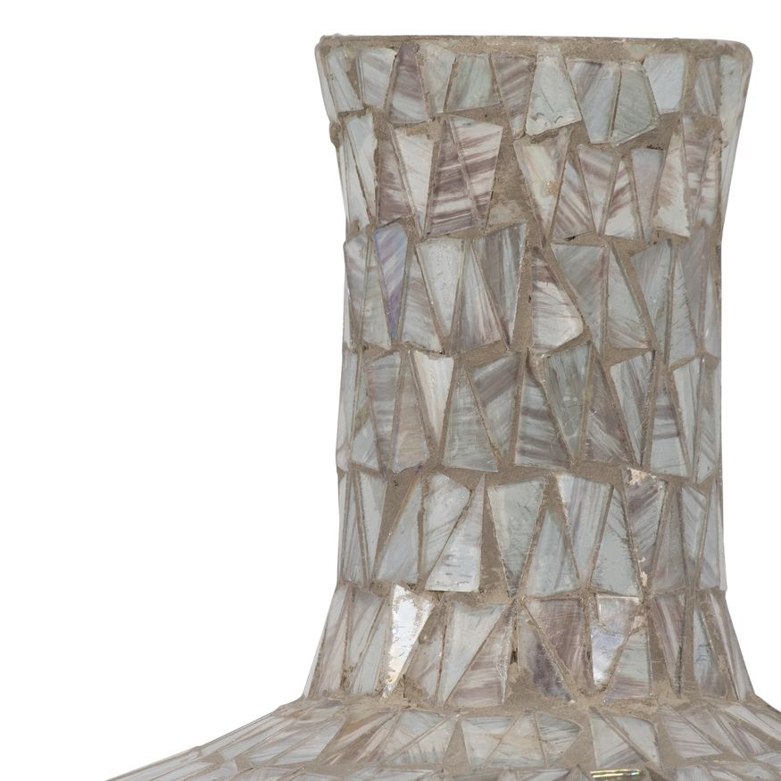 Sagebrook 19" Glass Mosaic Vase - Brown Quartz