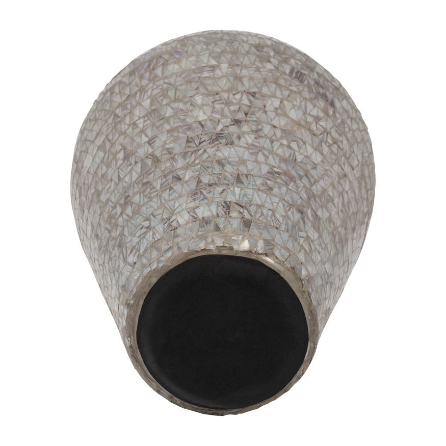 Sagebrook 24" Glass Mosaic Vase - Brown Quartz