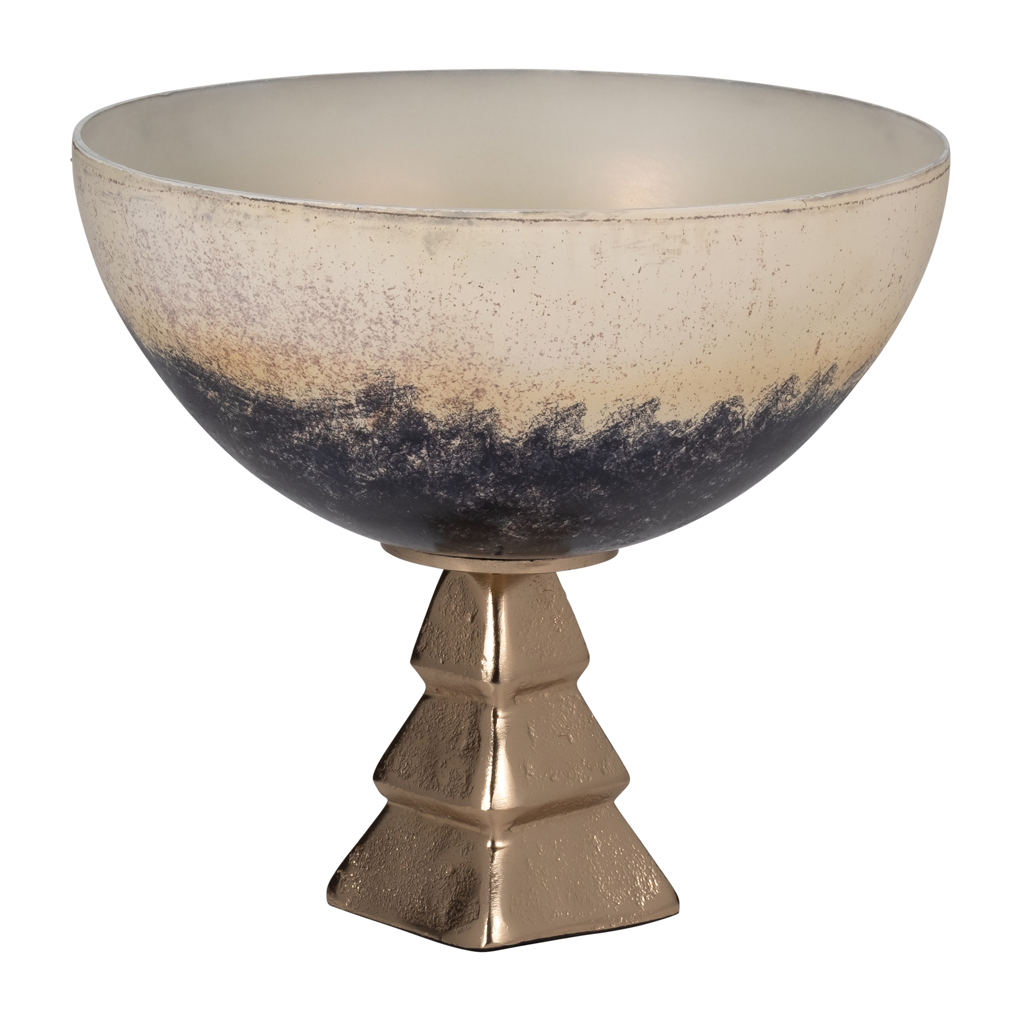 Sagebrook™ 11" Glass Bowl with Stand - 2-Tone White