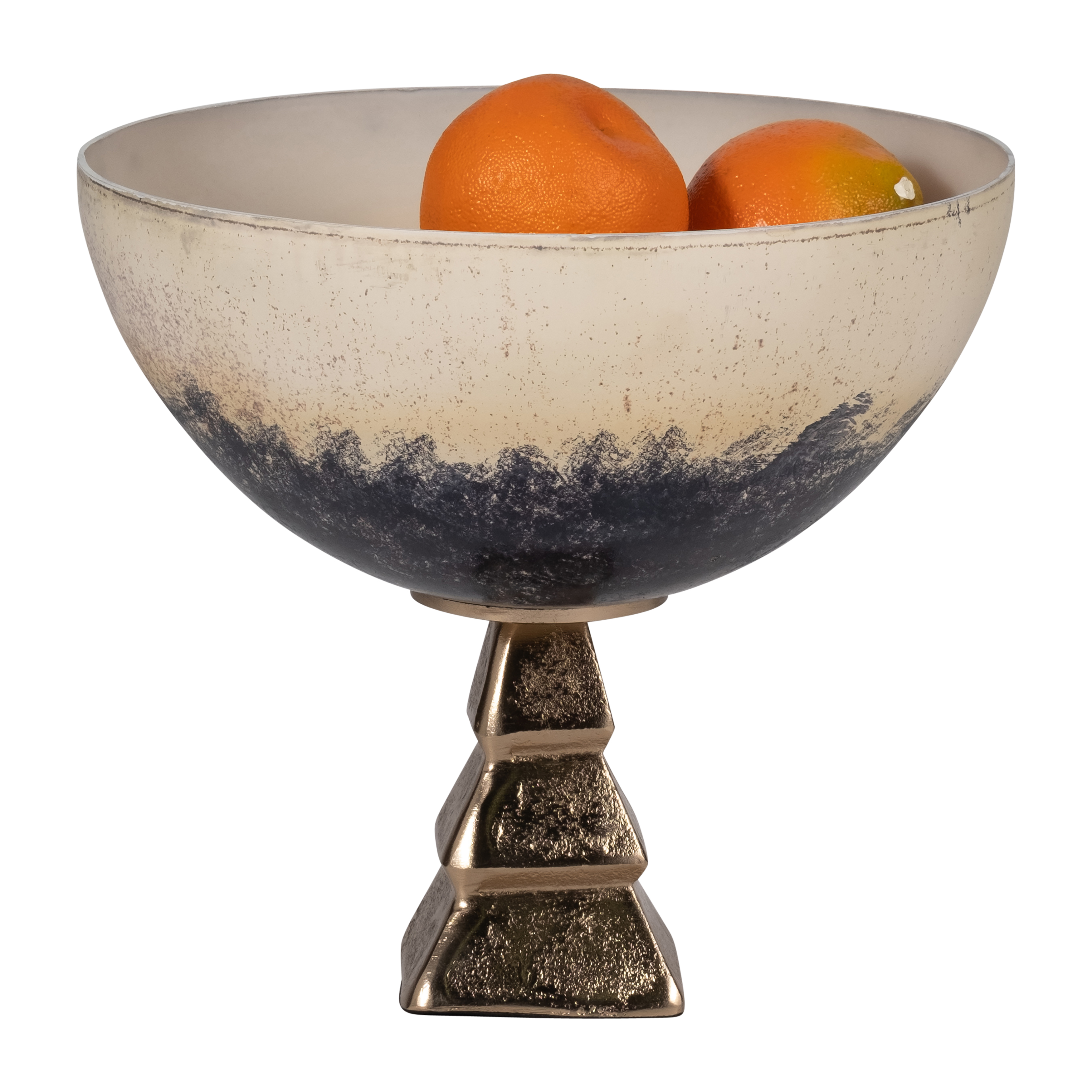 Sagebrook™ 11" Glass Bowl with Stand - 2-Tone White