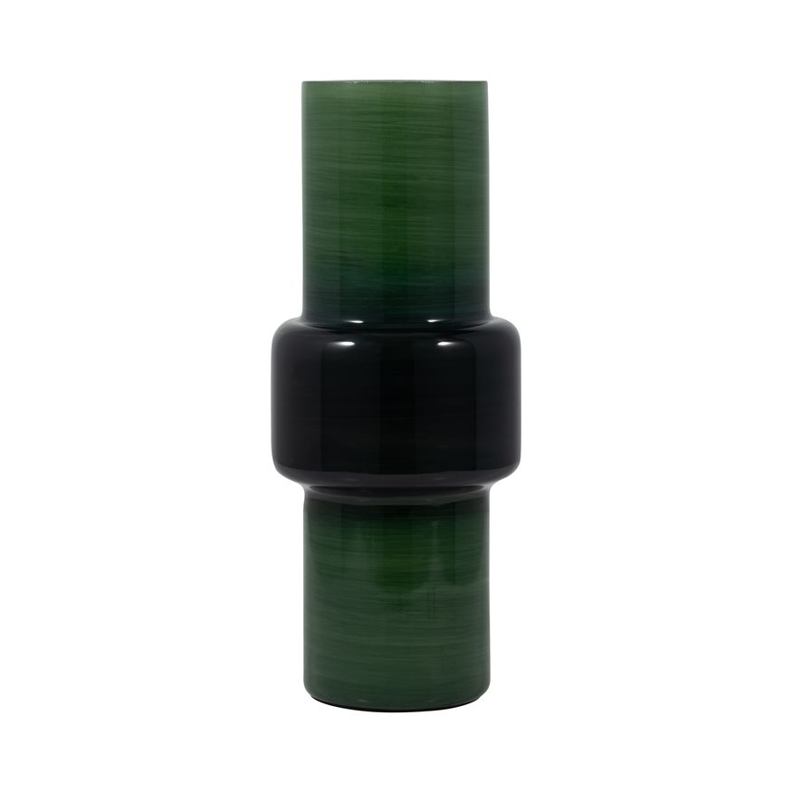 Sagebrook 15" Glass Modern Cylinder Vase - Green