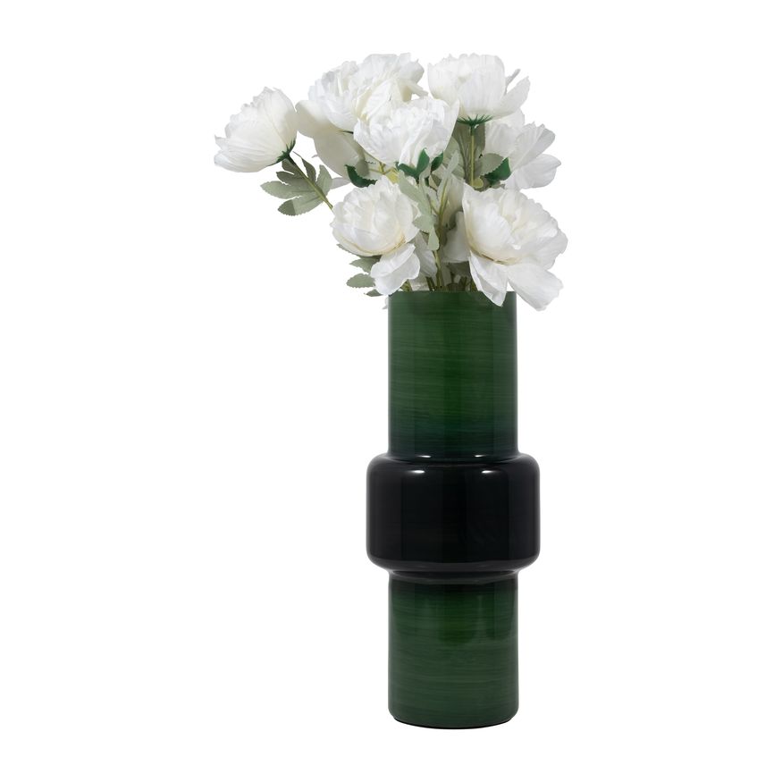 Sagebrook 15" Glass Modern Cylinder Vase - Green