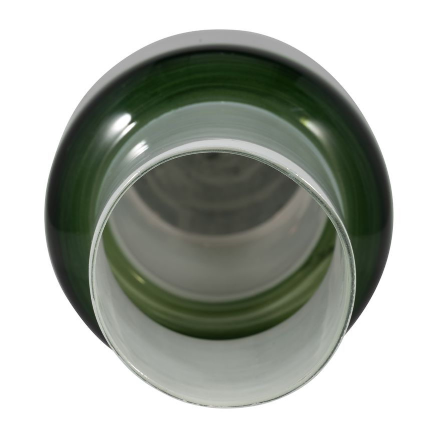 Sagebrook 19" Glass Modern Cylinder Vase - White/Green