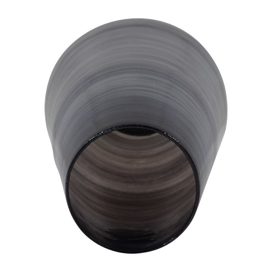 Sagebrook 15" Glass Enameled Vase - Gray/Black