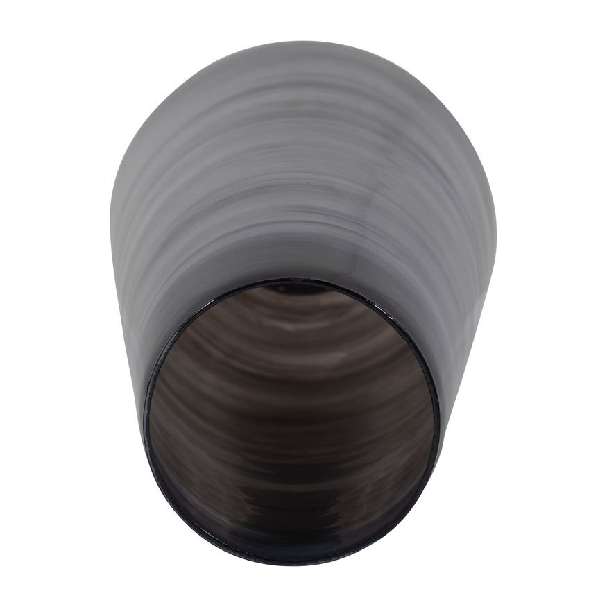 Sagebrook 18" Glass Enameled Vase - Gray/Black