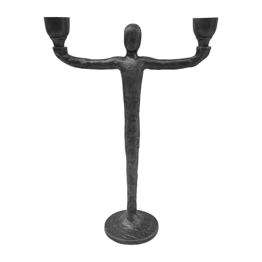 Sagebrook 12" Metal 2-Taper Candelabra